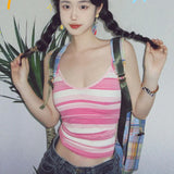 90s Striped Crop Cami Top-Outfit