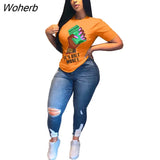 Women Summer Not Only Money Letter Print O-neck Short Sleeve T-shirt Fashin Classic Tee Tops S-5XL-Outfit