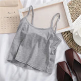 Women Sling New Summer Fashion All-match Soft Chic Crop Top Womens Casual Knitting Camis Breathable Slim High