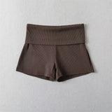 Trendy Women's Dress Sexy Flanging Tie Short Style Small Wipes + Waist Lift Hip Slimming Shorts Two Suits-Outfit
