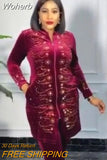 Piece Set Women Tracksuit Velvet Clothes African Dresses for Women 2023 Party Diamond Bead Tops Pants Suits Outfit Plus Size-Outfit