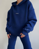 2025 New Casual Plus Velvet Long-Sleeved Hooded Hooded Trousers Set For