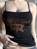 Y2K Butterfly Print Slim Fit Cami