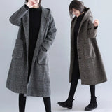 Winter Dress New Large-Size Korean Version Of Loose Long Over-Cheek Black Down Cotton Coat Women