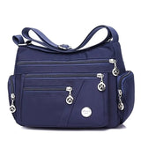 Handbags Messenger Bag Washed Nylon Lightweight Waterproof Shoulder Bags Fashion Zipper Crossbody Bag Purse Collect