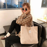 New Retro Women's Shoulder Bag Simple Solid Color Small Fresh Canvas Bag Literary Women's Buckle Tote Bag Large Capacity