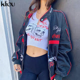 Kliou Aesthetic Graphic Cyber Y2k Streetwear Women Chic Sleeveless Activity Tank Tops 2021 Harajuku Skinny Crop Tops