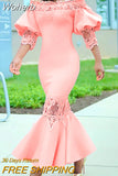 Off-shoulder Dress African Long Dresses for Women 2023 Summer Sale Party Mermaid White Robe Femme Plus Size Ladies Vestidos-Outfit