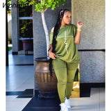 Basic Women 2pcs Set Faith Letter T-shirt and Leggings Pants Set Sweatsuit Tracksuit Two Piece Set Fitness Outfit 2023-Outfit