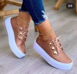 Shoes Women Sneakers White Round Head Platform Causal Sports Student Cute Pink Girl Lolita Fashion Flats 2021