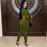 Hole Velvet Jumpsuit Fall Winter Xmas Clothes for Women Elegant Cut Out Zipper Long Sleeve Pants Playsuit Romper Overalls-Outfit