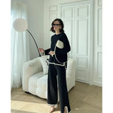 Super Fire Summer Dress A Complete Set Of Korean Senior Sense Age-Reduction Sports Leisure Sleeveless Top Leg Pants Two