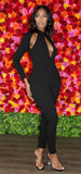 Formal Turtleneck Full Sleeves Solid Hollow Out Skinny