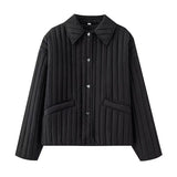 2025 New Women's Casual Heart-Shaped Buckle Cotton Jacket