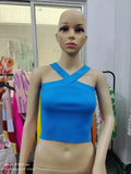 Woherb Cross Hanging Neck Knit Sling Small Vest Bare Back Tight Show Thin Bandage Wipe-Outfit