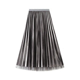 Velvet Mesh Dress Women Wear Both Sides Of The 2025 Autumn And Winter New Long High-Waisted 100-Fold Dress
