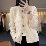 Gentle Style Color Spot With Soft Glutinous Sweater Coat Women's Autumn And Winter New Loose Lazy Knitted Open Shirt