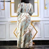Pleated Dress Spring Clothes African Dresses For Women Club Outfit Dashiki Ankara Evening Party Robe Femme Africa Clothing-Outfit