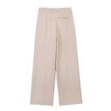 New Double Waistband Wide-Legged Pants Casual Pants 1608225-Outfit