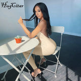 2021 Sleeveless Low-Cut V-Neck Navel Dress Backless Jumpsuit Summer Women Fashion Streetwear Outfits Romper