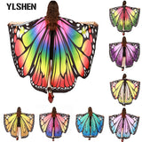 Cappa Women Butterfly Wings Costumes Pashmina Shawl Scarf Nymph Pixie Poncho Costume Accessory Peacock Wings Shawl-Outfit