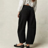 Wide Leg Baggy Jeans Women Casual Loose Mid Waist Denim Pants 90s Boyfriend Denim Bloomers Girlfriend Barrel Jeans-Outfit