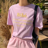 Woherb Korean Chic Summer New Embroidery Stereo Letter Casual Simple Age Reduction Round Collar Short Sleeve Versatile T-Shirt-Outfit