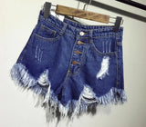 fashion casual summer cool women denim booty Shorts high waists fur-lined leg-openings Plus size sexy short