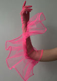 Solid Color Mesh Transparent Over Finger Fashion