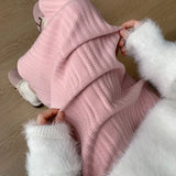 Thick Knitted Skirt For Women In Winter Thick, Medium And Long Style, High Waist, Light Ripe A-Shaped Skirt, Wool Pleated Skirt, Long Skirt.-Outfit