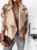 Hot Style Autumn And Winter Long Sleeve Lapel Deer Skin Velvet Button Jacket Small Coat Female-Outfit