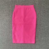 Quality Women New Rayon Bandgae Skirt Elegant Pencil Skirt Celebrity Sexy Club Party Wear Vintage