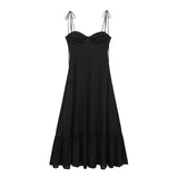 / Summer 2024 New European Station Laminated Poplin Dress Ladies' White Skirt 2673072-Outfit