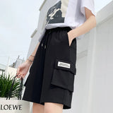 Size Shorts Women Cargo Short Pants Summer Sport Hot Shorts Belted Casual Loose High Waist Hip Hop Shorts With