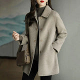 Autumn And Winter New Women's Fashion Small Casual Slimming With High-End Feeling Cotton Wool Coat