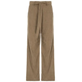 Woherb Strap Corduroy Pit Strip Pure Color Woven Pants Hot Girl Street Loose And Versatile Casual Straight Pants-Outfit