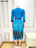 Two-Piece African Dresses for Women 2023 Summer Elegant Africa Clothing Office Lady Party Dress Dashiki Ankara Outfits Robe-Outfit
