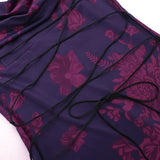 Strap Floral Print Maxi Prom Dress Sexy Mesh Bride Wedding Guest Dress Women Evening Party Dresses Slim XY23605DG-Outfit