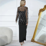 New Autumn Clothes, Women's Sequins, Tassel Blouse, Halter Skirt, Two-Piece Set-Outfit