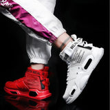 High Top Fashion Leather Sneakers Trend Hot Sale Comfortable Man Casual Shoes Outdoor Non-slip Breathable Men