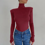 Long Sleeve Elegant High Cut Bodysuit 2020 Women Winter Fall Clothes Backless Sexy Club Outfits Party One piece Body-Outfit