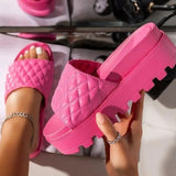 2021 Women Luxury Shoes Slipper Summer PU Leather Women's Sandal Casual Slides Outdoor Female Flip