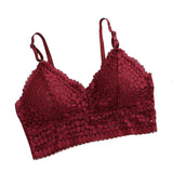Sexy Bra Solid Vest Lace Seamless Breathable Push Up Top Underwear Fashion tops sexy femme lenceria mujer 2021