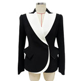 New Star Fashion Collage Bump Color Dark Buckle Repair Suit Jacket Jacket