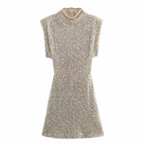 Women's Explosion Design Design Slender Sleeveless Slender Shoulder Slid
