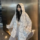 Autumn Amine Rabbit Tops Cute Japan Women Harajuku Sweatshirts Fashion Kawaii Hoodie Pocket Casual Pullovers Loose