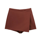 Shorts Skirts for Women, High Waist, Side Zipper, Female Skort, Chic Fashion-Outfit