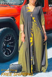 Piece Set Women Tracksuit Summer Clothes African Dresses for Women Chiffon Print Long Dress Top Wide Leg Pants Suits Outfits-Outfit