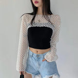 Summer Hot Sales Explosion Of Women's New Mesh Syarn With Sunscreen Shirt Women's