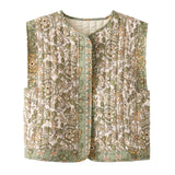 Women's Clothing 2025 Autumn And Winter New Street Fashion Printed Cotton Vest Vest Coat Women